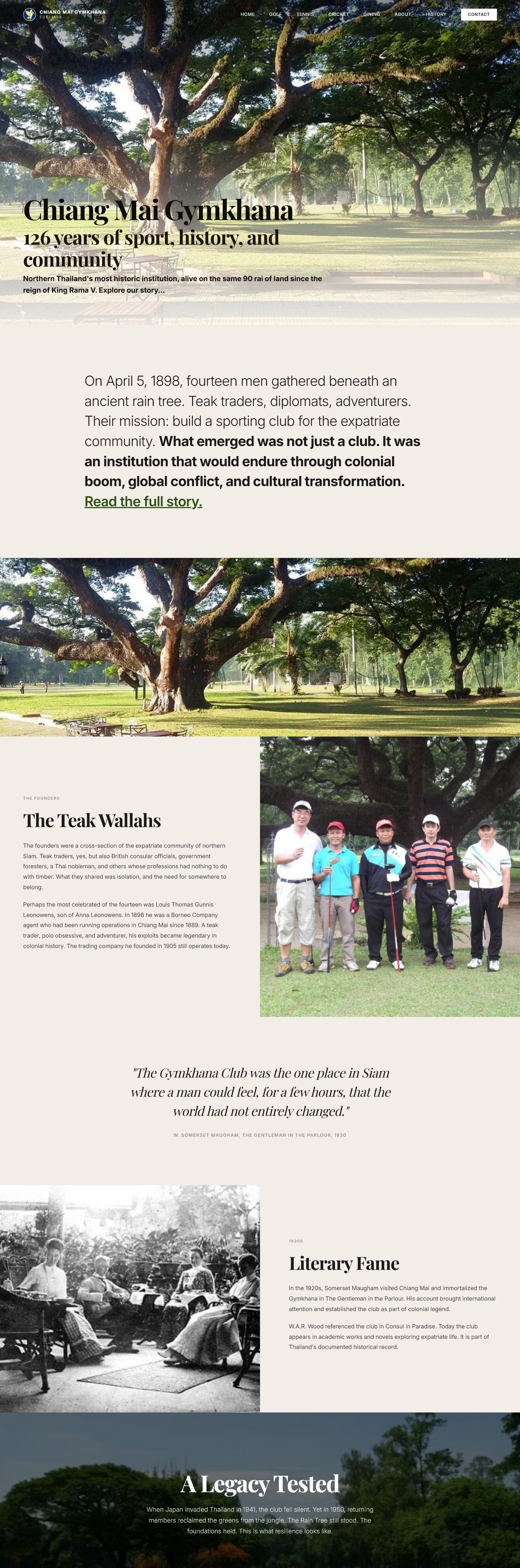 Chiang Mai Gymkhana Club — top half