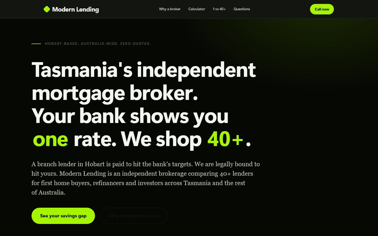 Modern Lending Variant 2 — hero