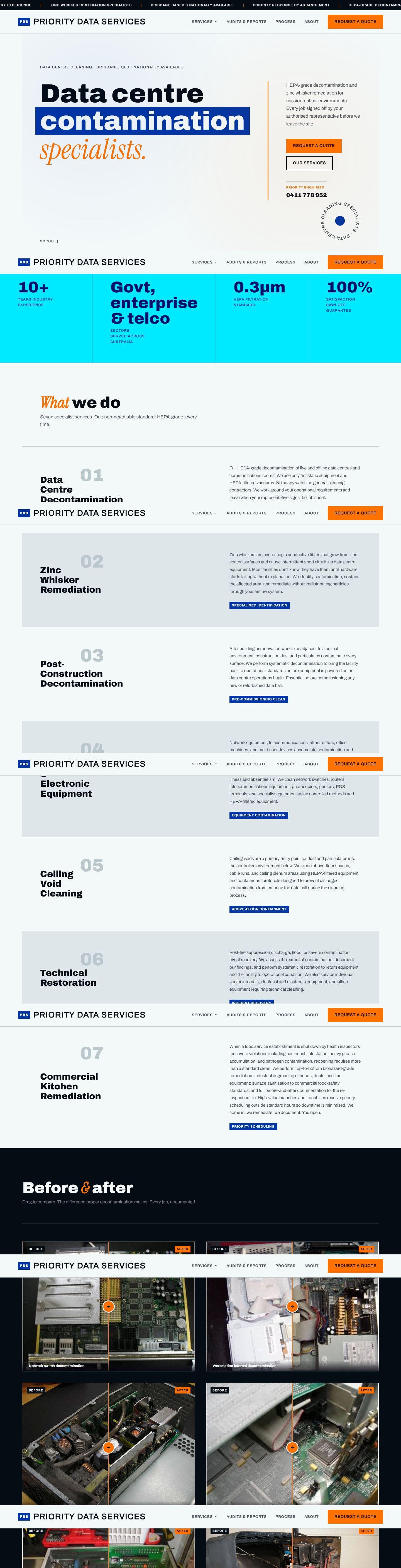 Priority Data Services, top half
