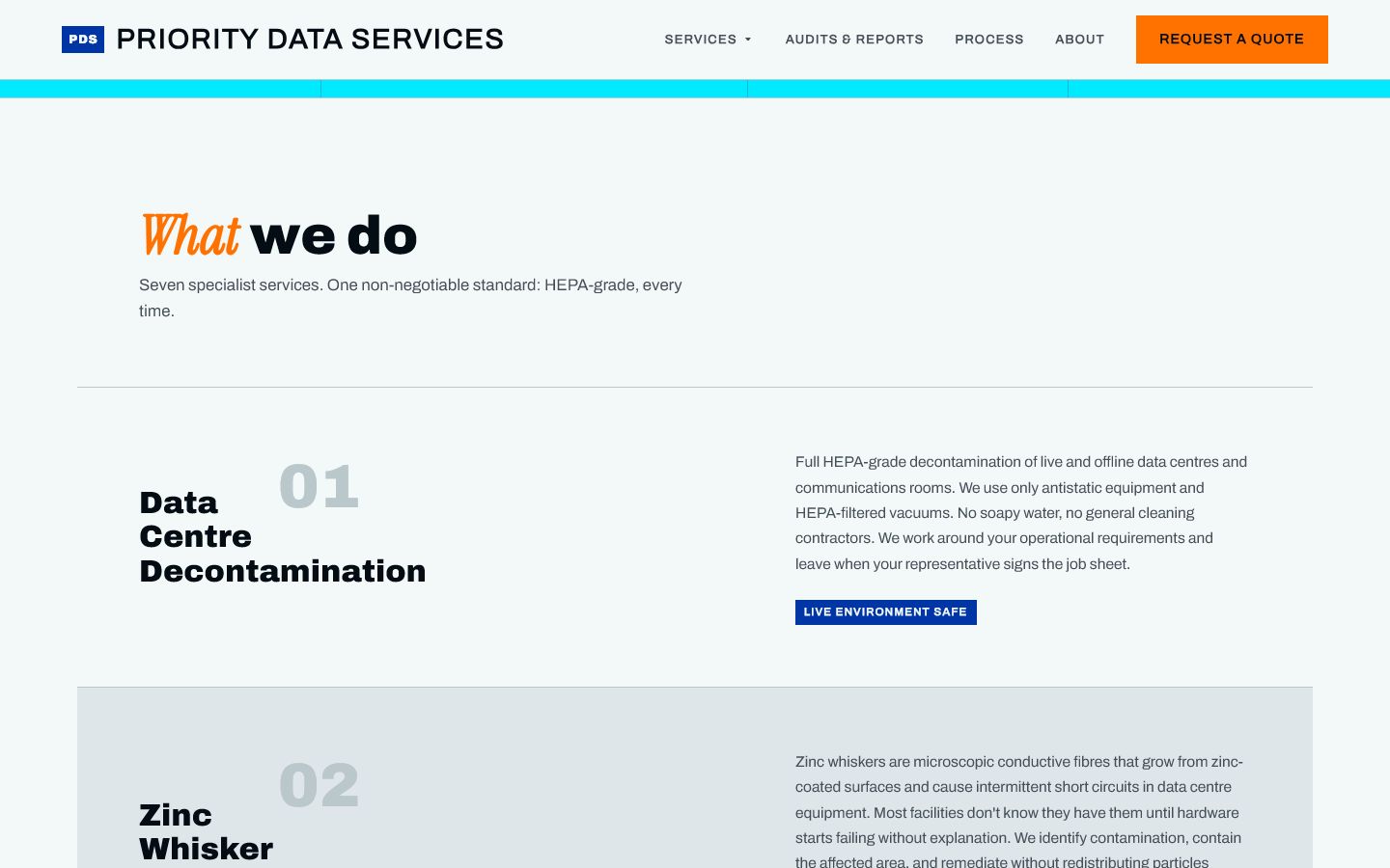 Priority Data Services content