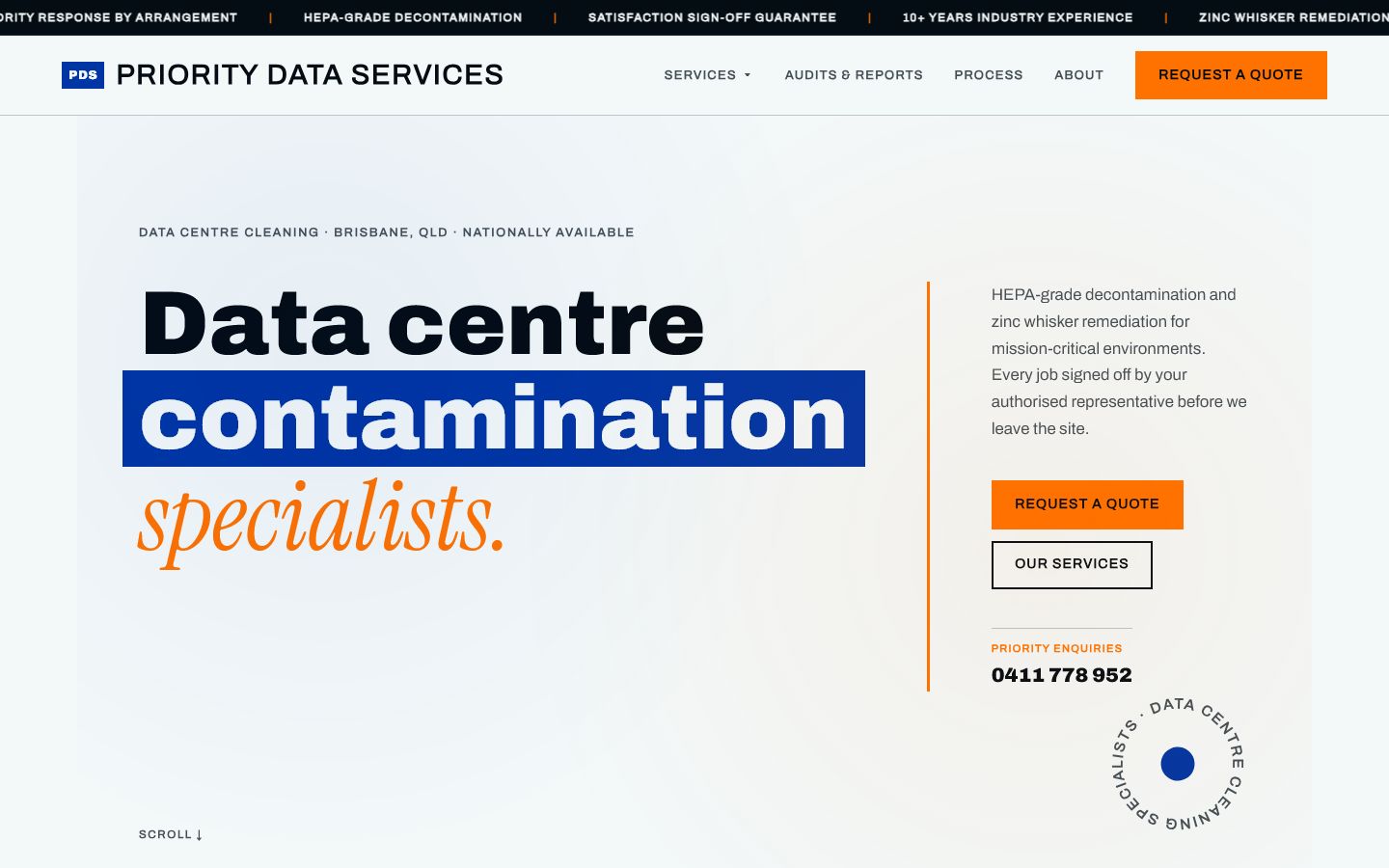 Priority Data Services hero